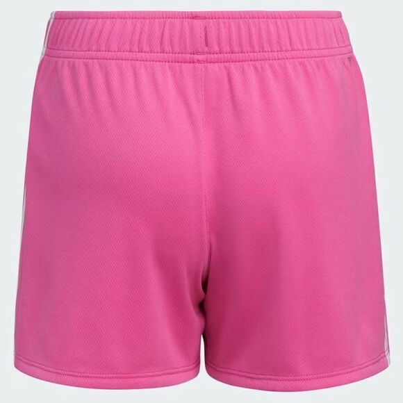 Adidas Girls Aeroready 3-Striped Pacer Mesh Gym Running Shorts Lucid Fuchsia L - Picture 4 of 5